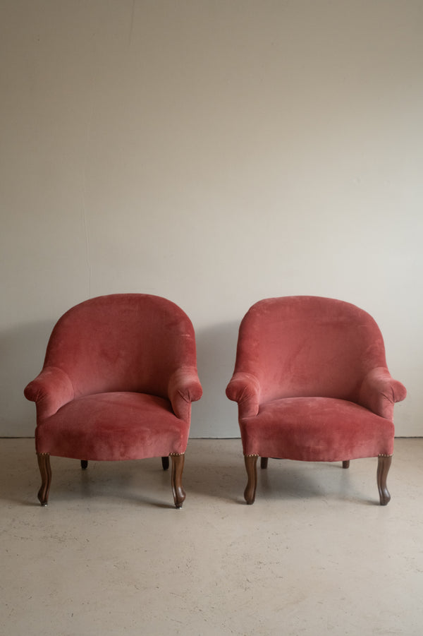 Pair of Napoleon III-style Tub Armchair