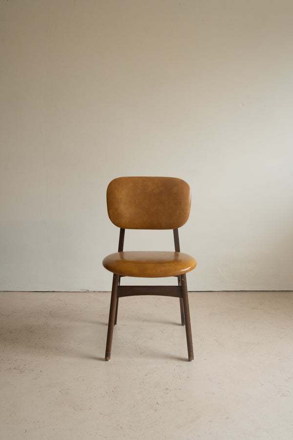 French Oak Mustard Dining Chairs, Set of 4