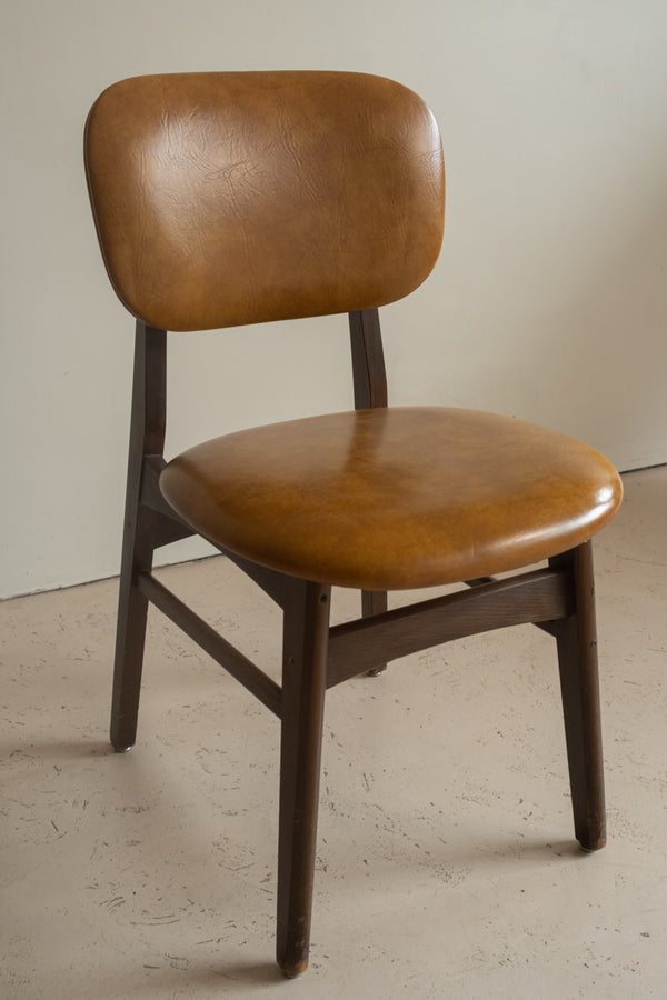 French Oak Mustard Dining Chairs, Set of 4